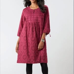 Marketplace Handwork of India Neerja Organic Dress Cranberry Size 2W